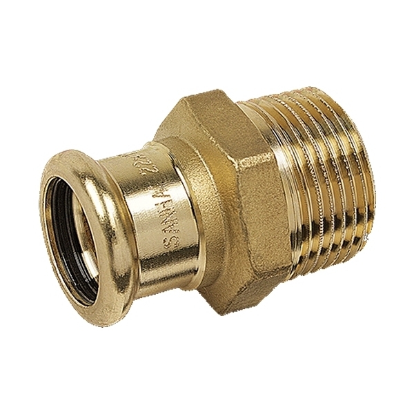 Pres Connector Copper Press Male AdaptorBrass Press Male Connector 42mm x 1.1/2 ...