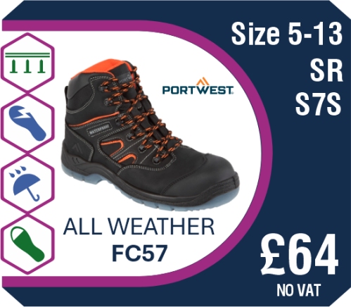 Portwest All Weather FC57 Safety Boot SR S7S  64