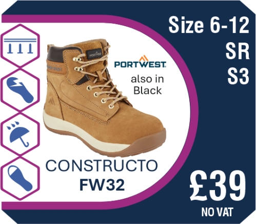 Portwest Constucto FW32 Safety Boot SR S3  39