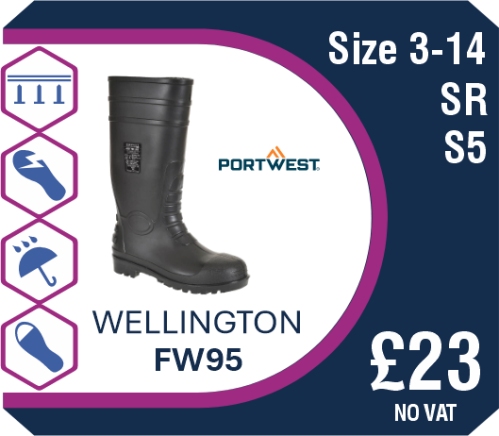 Portwest Wellington FW95 Safety Boot SR S5  23